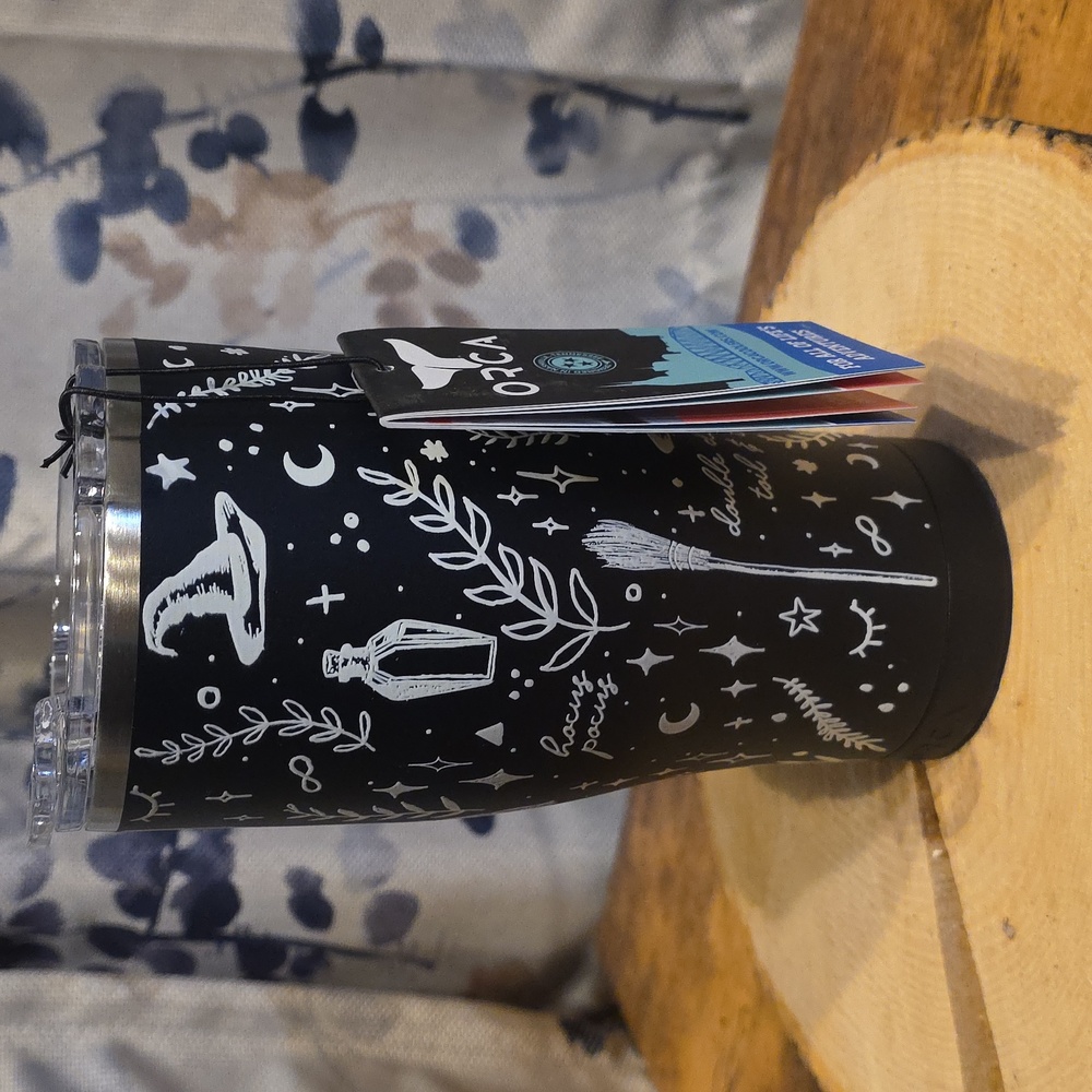 TODAY💫3 Left! Orca Black and White  Travel Cup Tumbler 27oz